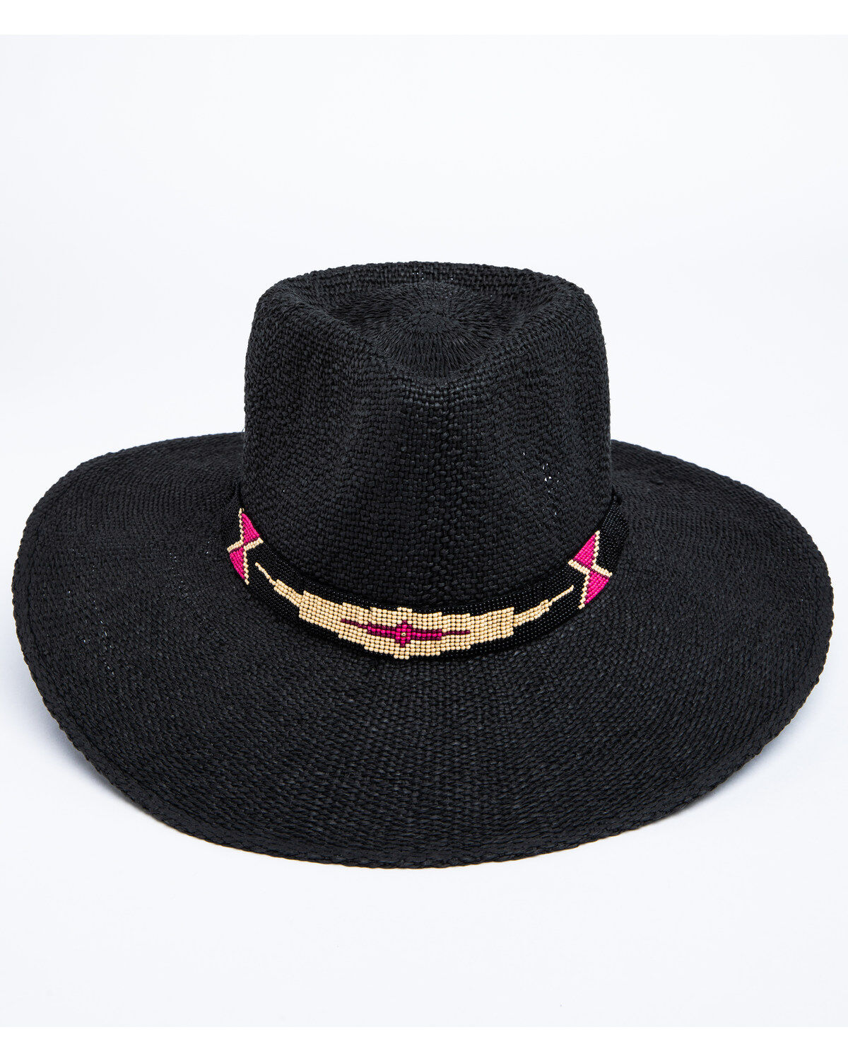 Image #4 - Nikki Beach Women's Eros Toyo Rancher Straw Hat , Black, hi-res