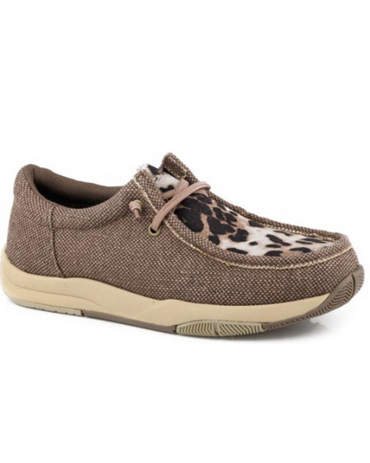 Image #1 - Roper Women's Clearcut Low Leopard Print Casual Shoes - Moc Toe, Brown, hi-res