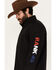 Image #3 - RANK 45® Men's American Flag Logo Softshell Jacket, Black, hi-res