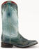 Image #2 - Ferrini Women's Glacier Butterfly Heart Shaft Western Boots - Square Toe, Teal, hi-res