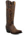 Image #1 - Black Star Women's Lockhart Embroidered Leather Western Boot - Snip Toe, Brown, hi-res