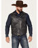 Image #1 - Cripple Creek Men's Snap-Front Moto Vest, Black, hi-res