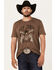 Image #1 - Cody James Men's Stay Free Short Sleeve Graphic T-Shirt, Dark Brown, hi-res