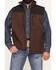 Image #3 - RANK 45&reg; Men's Lakewood Color Block Softshell Vest, Coffee, hi-res