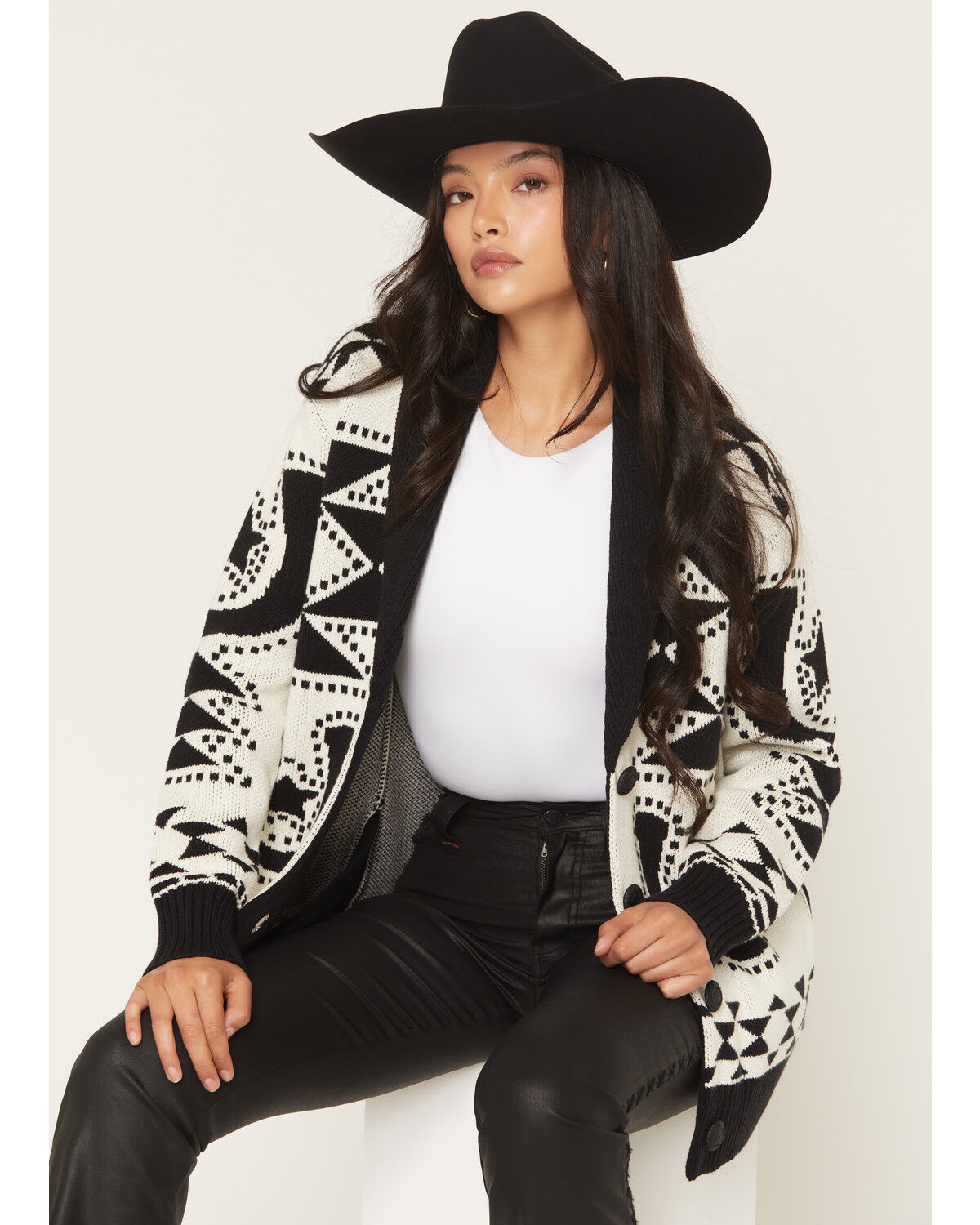 Image #1 - Idyllwind Women's Robbie Shawl Cardigan Sweater, Cream, hi-res