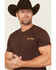 Image #3 - Cody James Men's Give 'Em The Horns Short Sleeve Graphic T-Shirt, Chocolate, hi-res