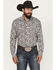 Image #1 - Cinch Men's Paisley Print Long Sleeve Button-Down Western Shirt, White, hi-res