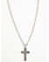 Image #1 - Cody James Men's Shiny Star Cross Necklace, Silver, hi-res