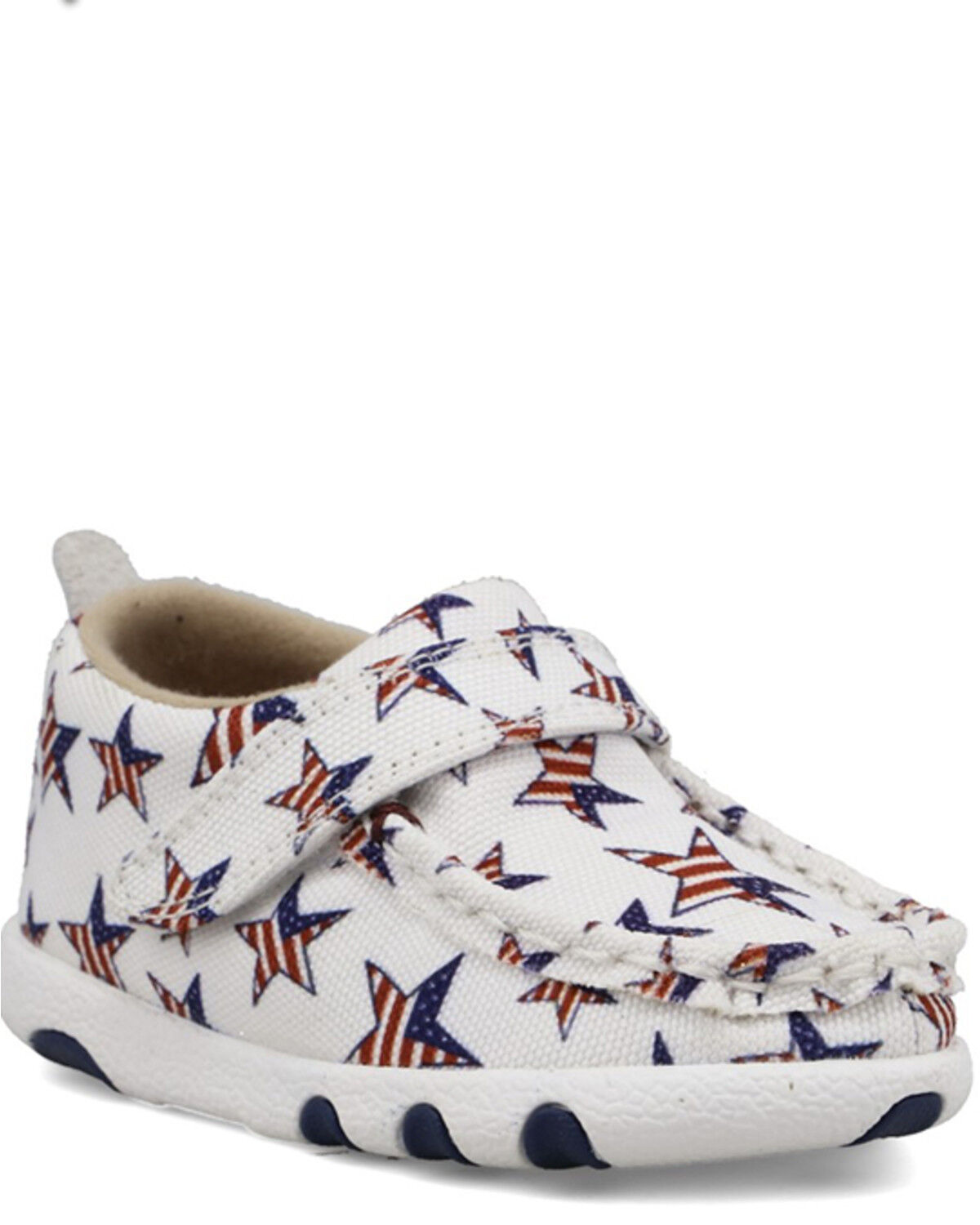 Image #1 - Twisted X Infant Boys' Patriotic Driving Moc Casual Shoes, Red/white/blue, hi-res