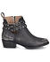 Image #2 - Circle G Women's Studded Harness Booties - Round Toe, Black, hi-res