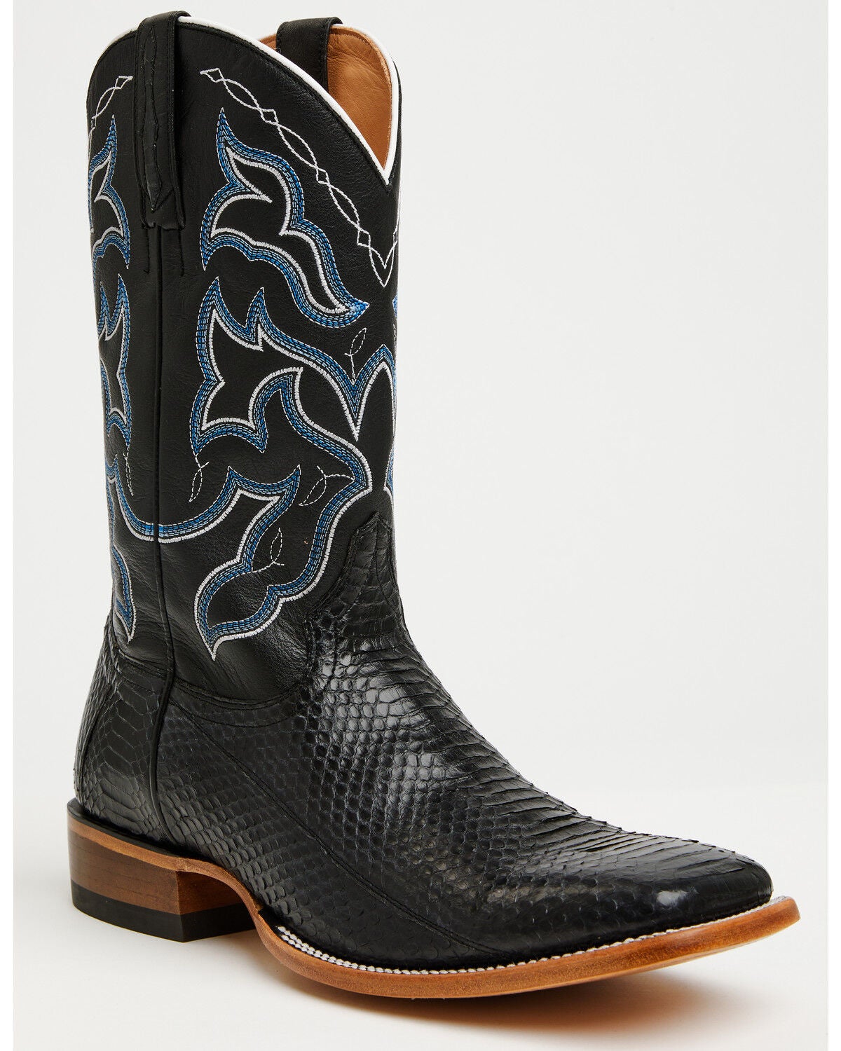Cody James Men's  Ayer Exotic Snake Western Boots - Broad Square Toe, Black, hi-res
