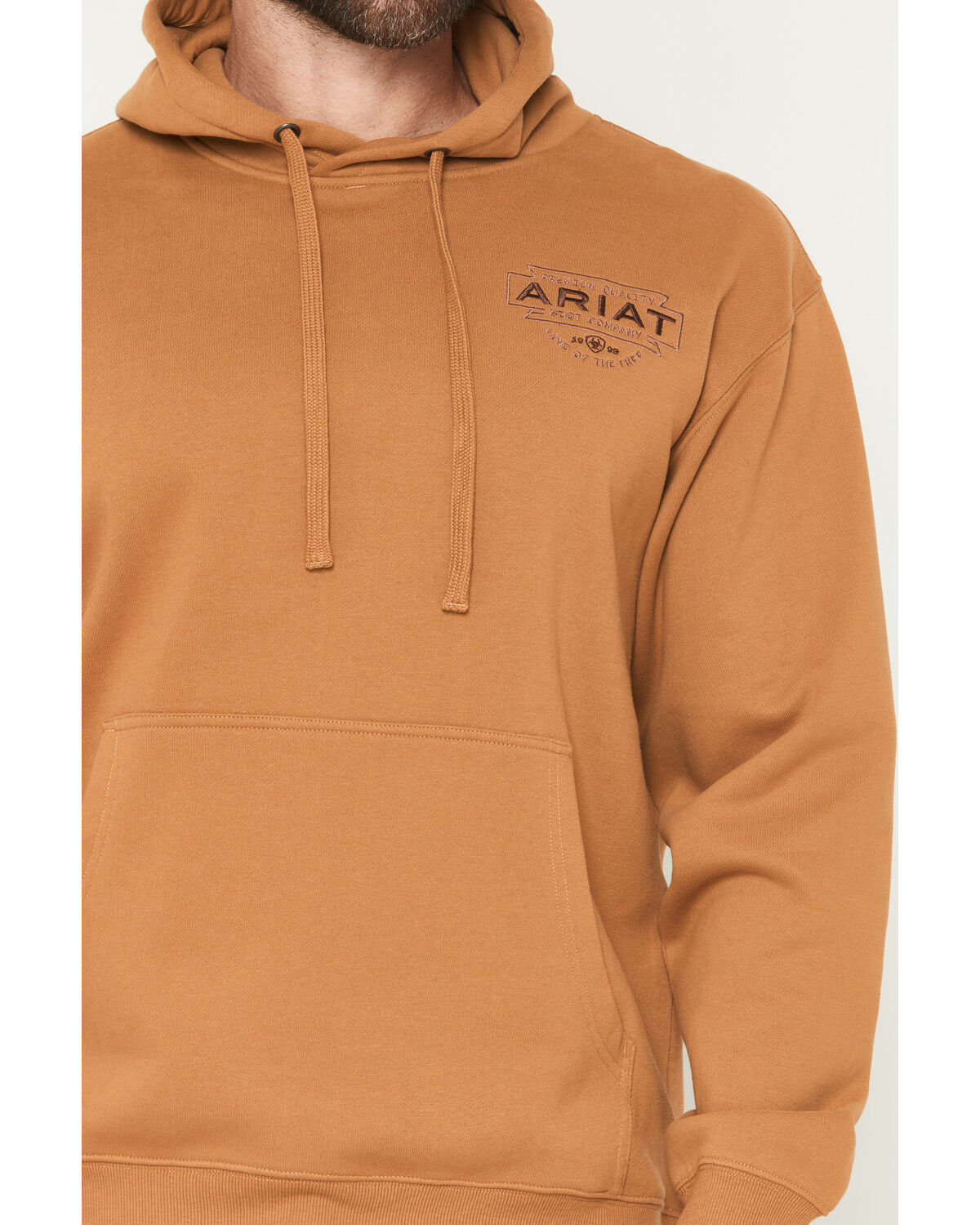 Image #4 - Ariat Men's Simple Buckle Southwestern Embroidered Hooded Sweatshirt, Rust Copper, hi-res