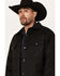 Image #2 - Ariat Men's Grizzly Solid Canvas Shirt Jacket, Black, hi-res