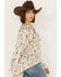 Image #2 - Cleo + Wolf Women's Crepe Rayon Printed Blouse, Cream, hi-res