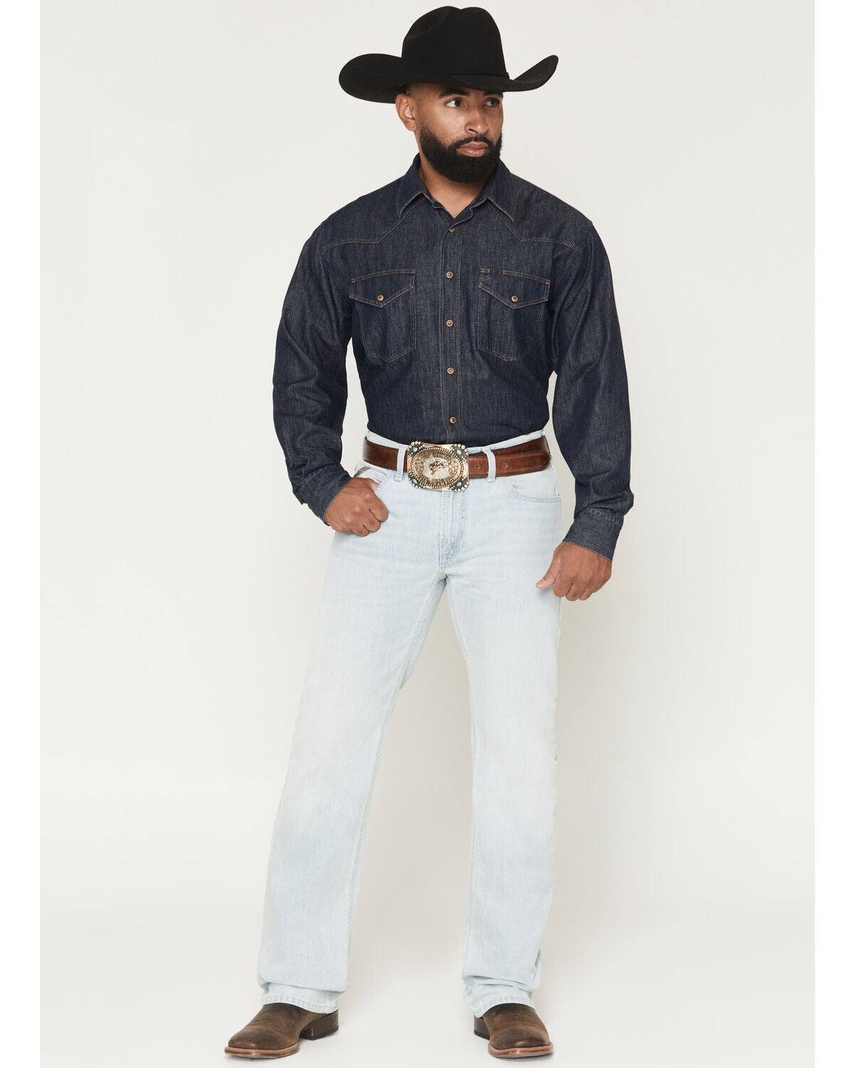 Ariat Men's M5 Newport Judd Super Light Wash Straight Denim Jeans, Light Wash, hi-res