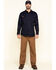 Hawx Men's FR Long Sleeve Button-Down Work Shirt - Big , Navy, hi-res