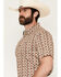Image #2 - RANK 45&reg; Men's Buffalo Herd Geo Print Short Sleeve Button-Down Stretch Western Shirt, Brown, hi-res