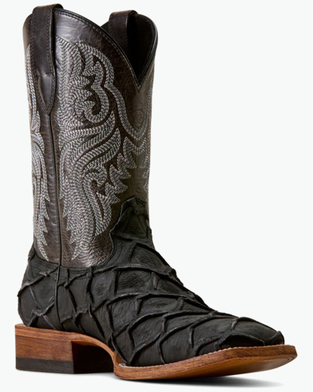 Ariat Men's Riverside Western Boots - Broad Square Toe, Black, hi-res