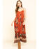 Image #1 - Patron of Peace Women's Rust Floral Border Sleeveless Maxi Dress, , hi-res