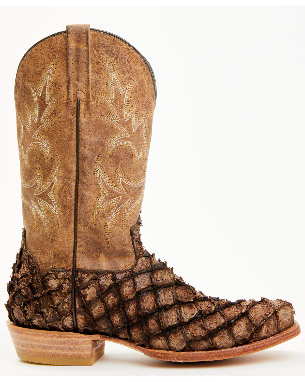 Product Name:  Cody James Men's Vaqueras Exotic Pirarucu Western Boots - Square Toe