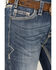 Image #2 - Rock & Roll Denim Women's Dark Wash Stitched Pocket Bootcut Stretch Denim Jeans, Blue, hi-res
