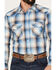 Pendleton Men's Frontier Plaid Long Sleeve Snap Western Shirt, Blue, hi-res