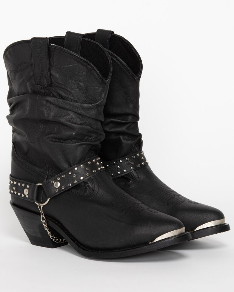 Shyanne® Women's Slouch Harness Fashion Boots, Black, hi-res