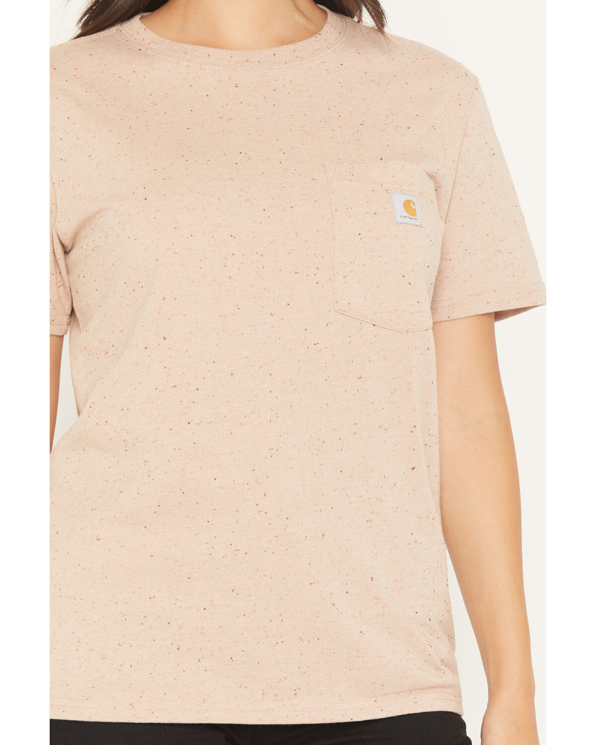 Image #3 - Carhartt Women's Loose Fit Heavyweight Short Sleeve Pocket Work Tee, Taupe, hi-res