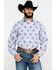Image #1 - Tuf Cooper Men's Stretch Paisley Print Long Sleeve Western Shirt, Blue, hi-res