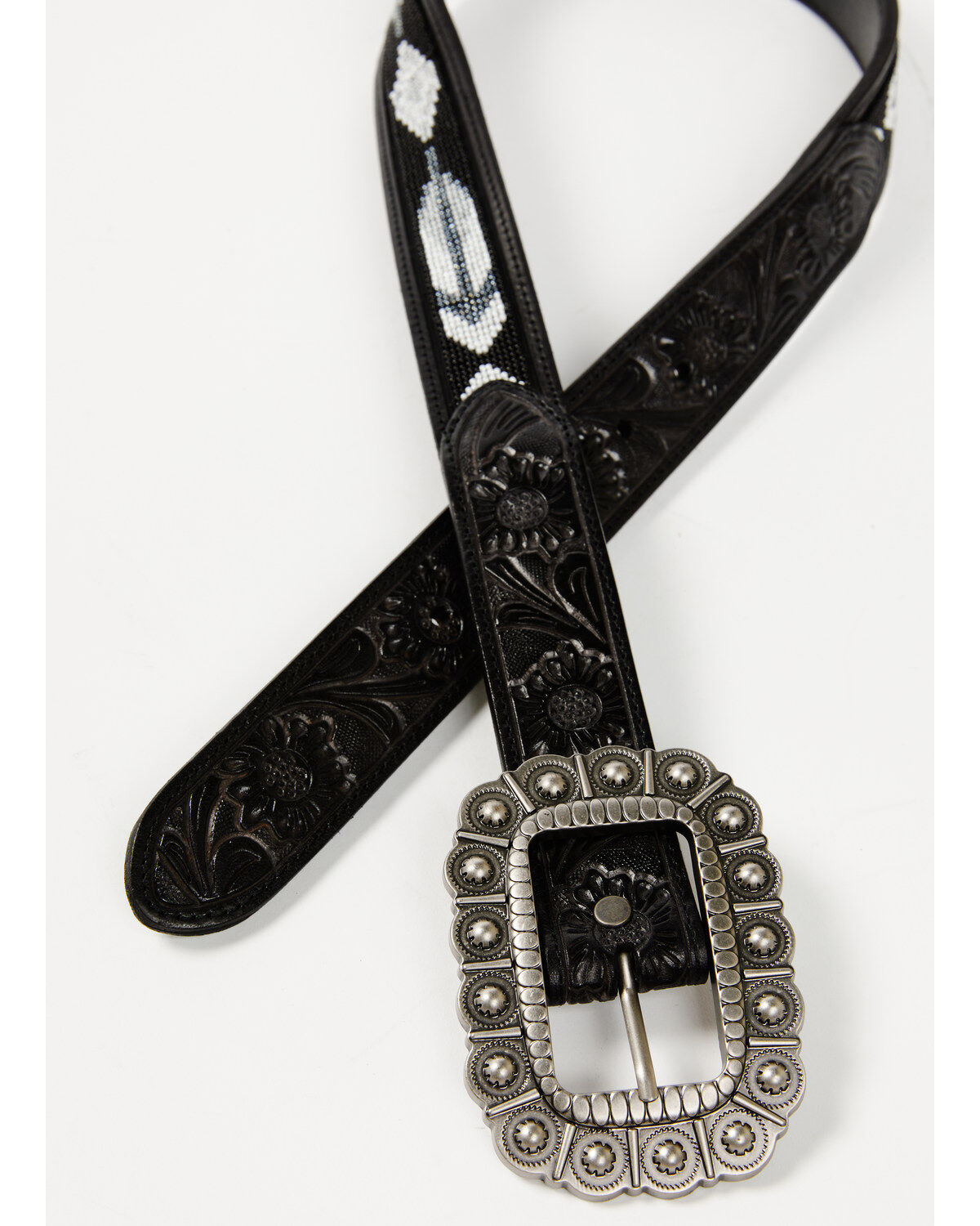 Image #2 - Idyllwind Women's Windriver Seed Bead Western Belt, Black, hi-res