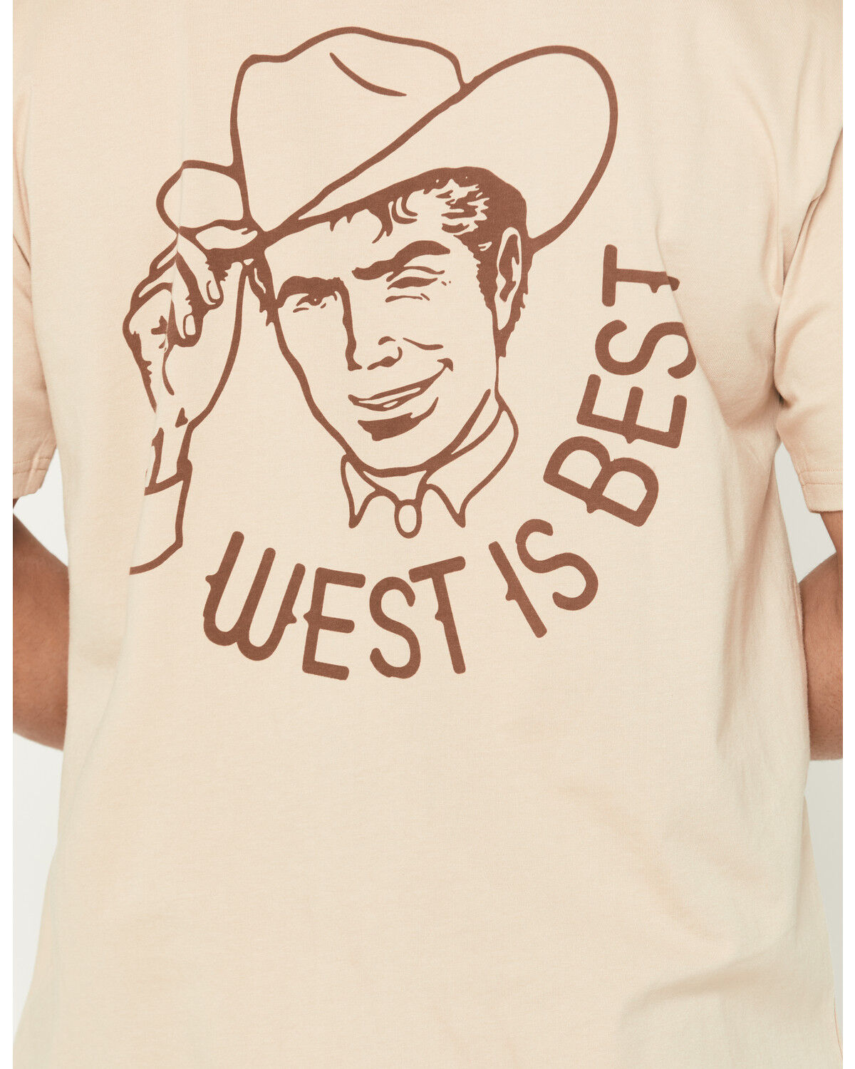 Image #4 - Ariat X Sendero Provisions Men's West Is Best Short Sleeve Graphic T-Shirt, Tan, hi-res