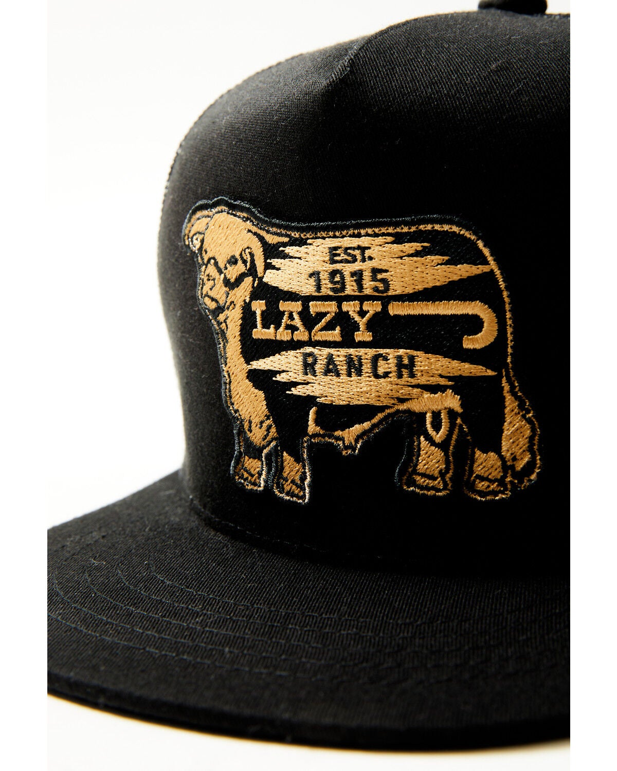 Image #2 - Lazy J Ranch Wear Boys' Gold Rush Ball Cap, Black, hi-res