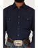 Panhandle Men's Dobby Stripe Long Sleeve Snap Shirt , Navy, hi-res
