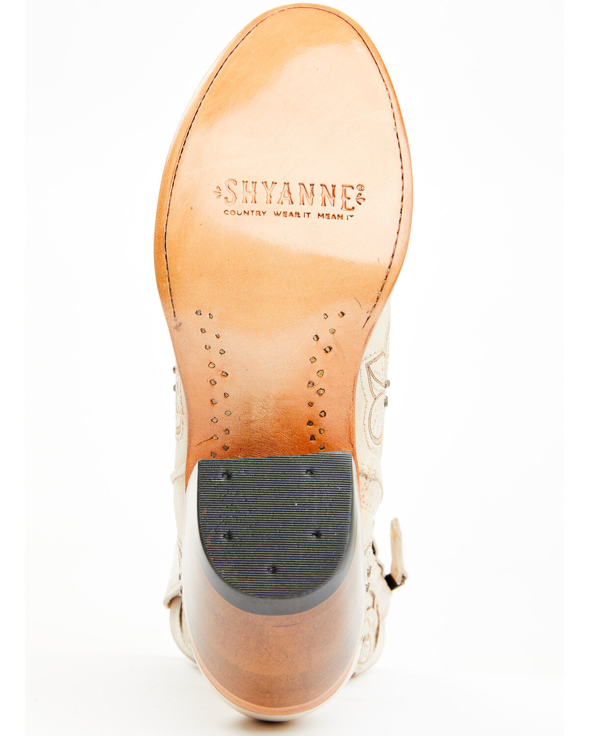 Image #7 - Shyanne Women's Lily Floral Embroidered Western Fashion Booties - Round Toe, Off White, hi-res