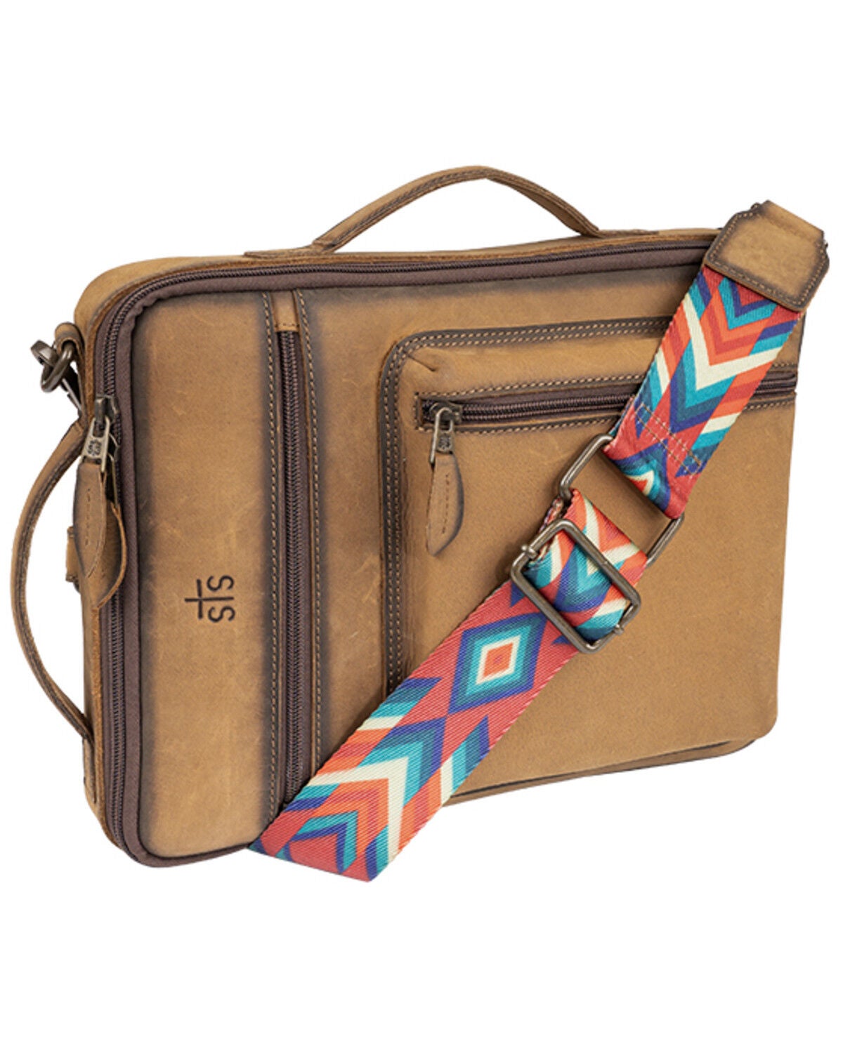 Image #3 - STS Ranchwear by Carroll Baroness Basic Bliss Shiloh Messenger Backpack, Brown, hi-res