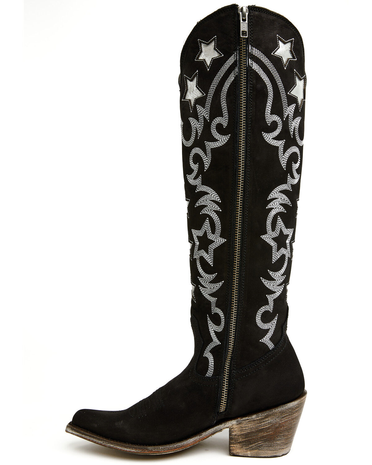 Image #3 - Liberty Black Women's Narel Inlay Fringe Tall Western Boots - Snip Toe, Black, hi-res