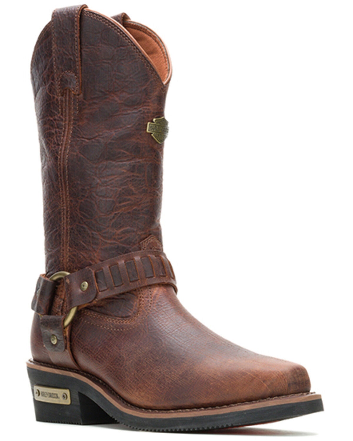 Harley Davidson Men's Pecos Motorcycle Western Boots - Snip Toe, Brown, hi-res