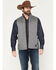 Image #1 - RANK 45® Men's Saline Quilted Insulated Softshell Vest, Charcoal, hi-res