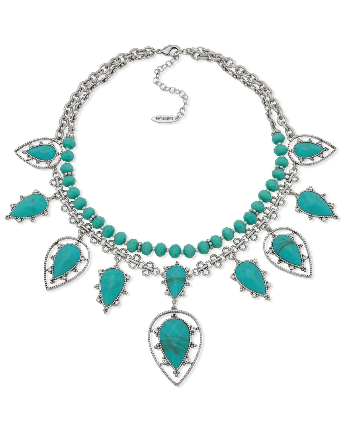 Lainey Wilson Women's Drama Stone Necklace, Silver, hi-res
