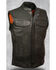 Image #1 - Milwaukee Leather Men's Open Neck Snap/Zip Front Club Style Vest - 4X, , hi-res