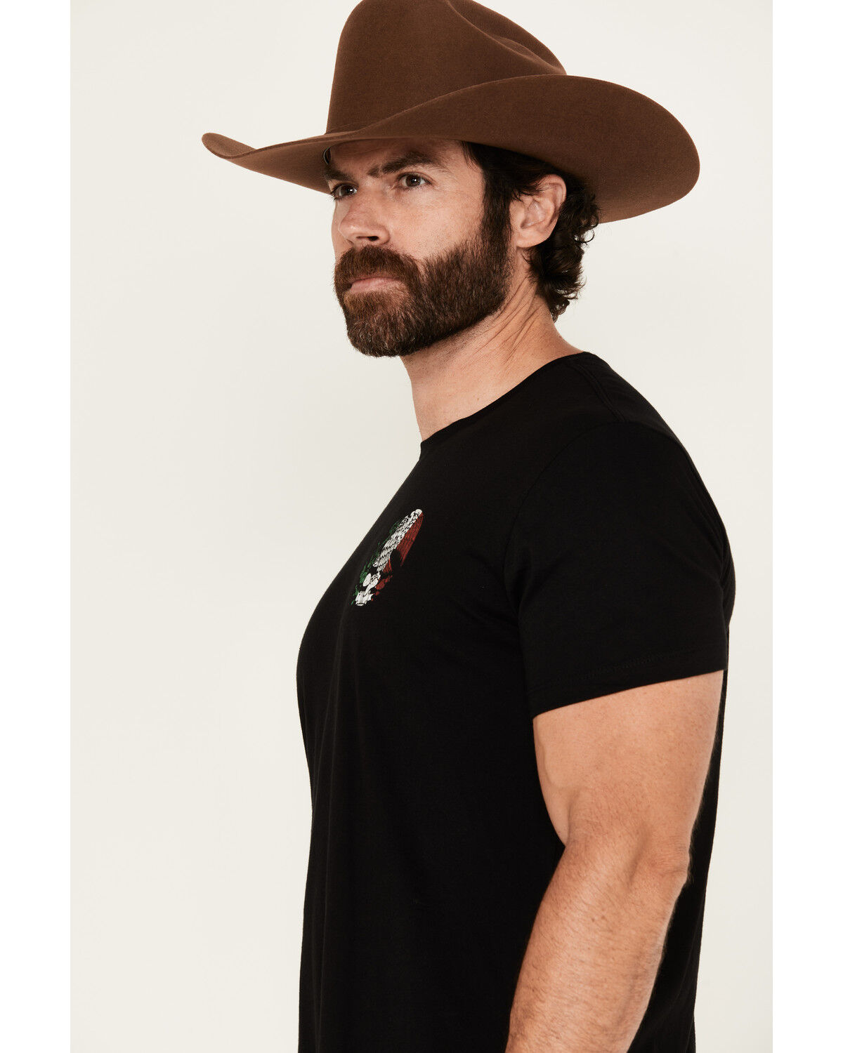 Product Name:  Moonshine Spirit Men's Eagle Skull Mexico Short Sleeve Graphic T-Shirt