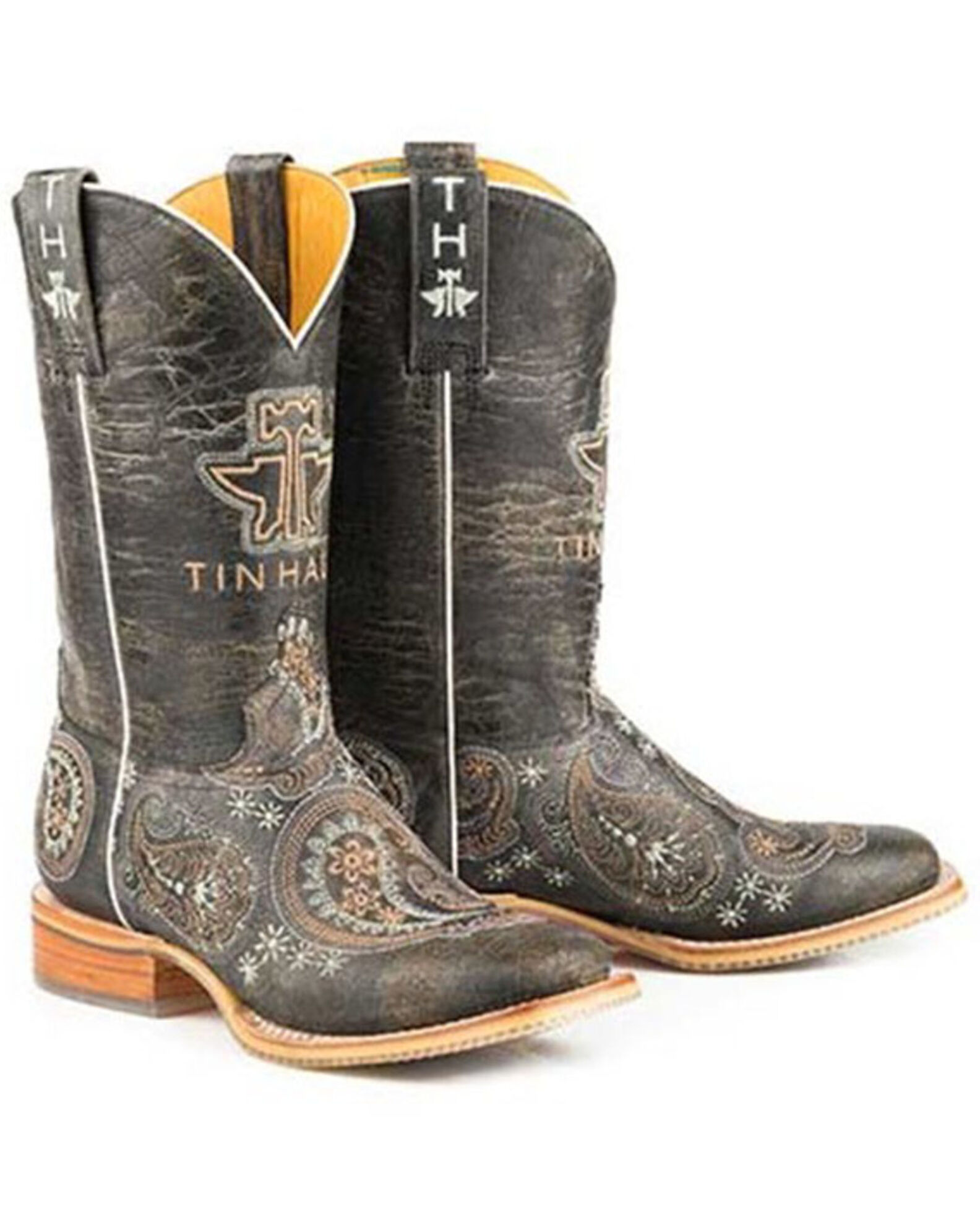 Tin Haul Women s Bandana Bandit Western Boots Broad Square Toe