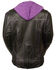 Image #3 - Milwaukee Leather Women's 3/4 Leather Jacket With Reflective Tribal Detail, Black/purple, hi-res