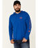 Image #1 - Hooey Men's Captain Bamboo Logo Long Sleeve Hooded T-Shirt, Blue, hi-res