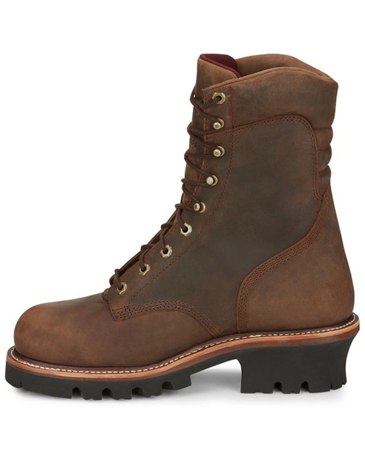 Image #3 - Chippewa Men's Lace-Up Waterproof Logger Work Boots - Steel Toe, Brown, hi-res