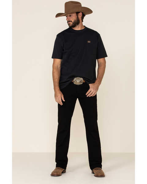 Image #1 - Ariat Men's Black Legacy Stretch Stackable Slim Straight Jeans , , hi-res