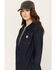 Image #2 - Carhartt Women's Relaxed Fit Midweight Denim Long Sleeve Work Shirt, Blue, hi-res