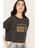 White Crow Women's You Had Me At Ranch Water Short Sleeve Cropped Graphic Tee, Black, hi-res