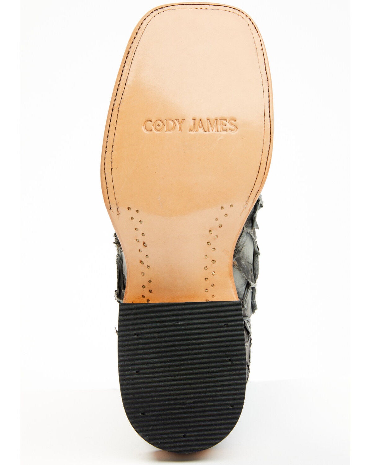 Image #7 - Cody James Men's Exotic Pirarucu Western Boots - Broad Square Toe, Grey, hi-res