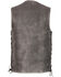 Milwaukee Leather Men's Side Lace Vest - Big 5X , Grey, hi-res